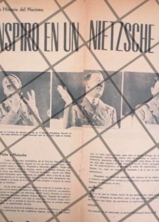 AFICHE ANTIGUO HITLER SE INSPIRO EN NIETZSCHE FALSIFICADO