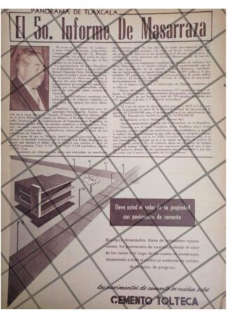 AFICHE ANTIGUO INFORME DE FELIPE MAZARRAZA