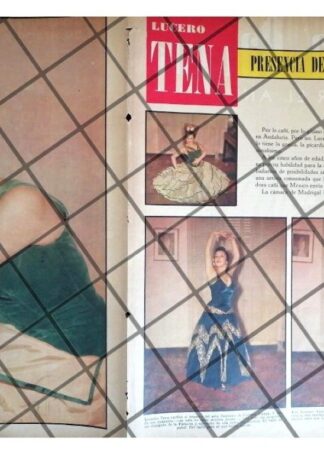 AFICHE RETRO. LA BAILARINA LUCERO TENA 1955