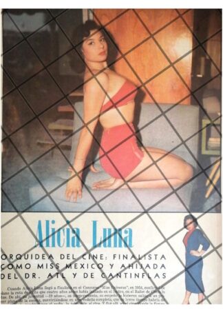 AFICHE RETRO. INICIOS ACTRIZ ALICIA LUNA 1956