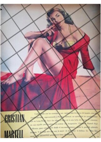 AFICHE RETRO. INICIOS DE CRISTIAN MARTELL 1956