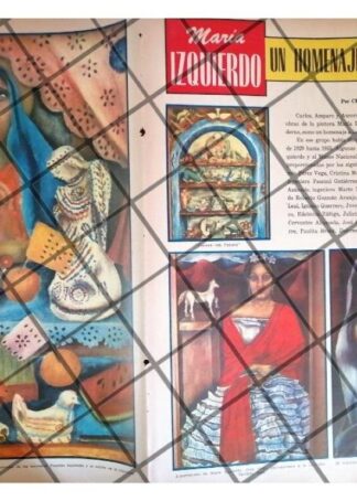 AFICHE RETRO EXPONE MARIA IZQUIERDO 1956 POSTUMO