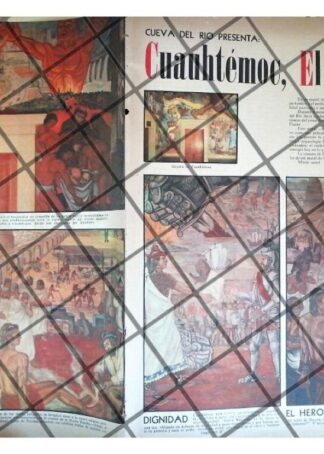 AFICHE RETRO EXPONE ROBERTO CUEVA DEL RIO 1956