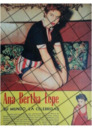 AFICHE RETRO INICIOS DE ANA BERTHA LEPE 1956