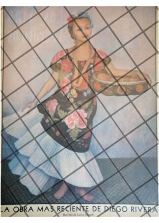 AFICHE RETRO DIEGO RIVERA PRESENTA. LOLITA OLMEDO 1956
