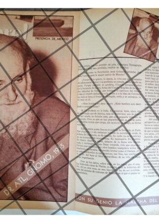 AFICHE RETRO ENTREVISTA AL PINTOR. DR. ATL 1956