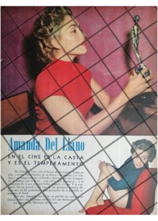 AFICHE RETRO INICIA ACTRIZ. AMANDA LLANO SERRANO 1955