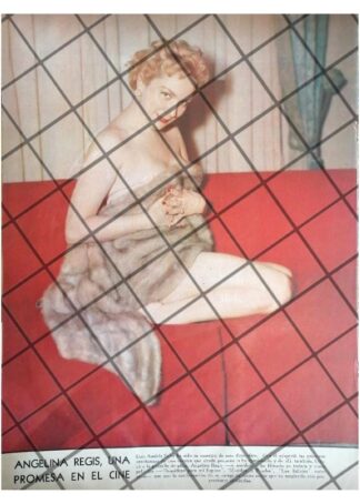 AFICHE RETRO INICIOS ACTRIZ. ANGELINA REGIS 1957