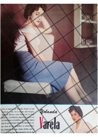 AFICHE RETRO INICIOS DE ACTRIZ. YOLANDA VARELA 1956