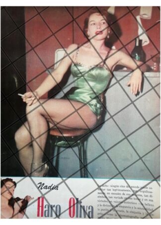AFICHE RETRO INICIOS ACTRIZ. NADIA HARO OLIVA 1955