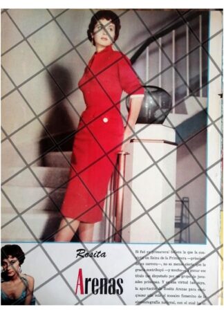 AFICHE RETRO INICIOS DE ACTRIZ. ROSITA ARENAS 1956