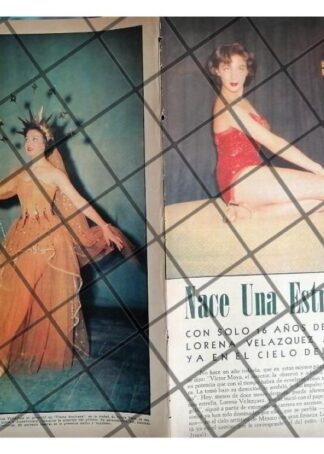 AFICHE RETRO INICIOS DE ACTRIZ LORENA VELAZQUEZ 1955