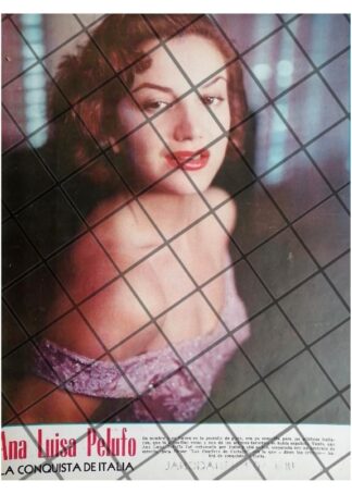 AFICHE RETRO. INICIOS. ACTRIZ. ANA LUISA PELUFO 1955