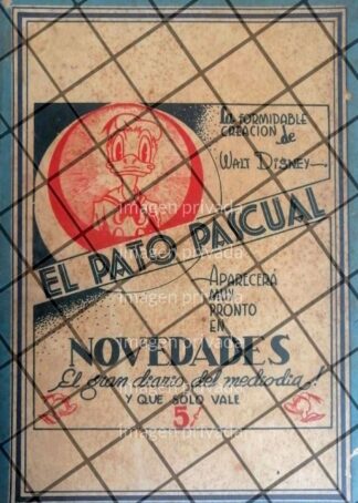 RARISIMO AFICHE RETRO LLEGA EL PATO LUCAS A MEXICO 1935