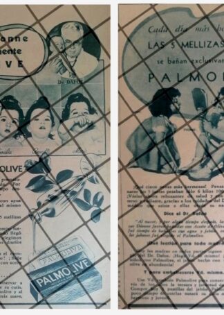 2 CARTELES ANTIGUOS PALMOLIVE Y LAS QUINTILLIZAS DIONNE