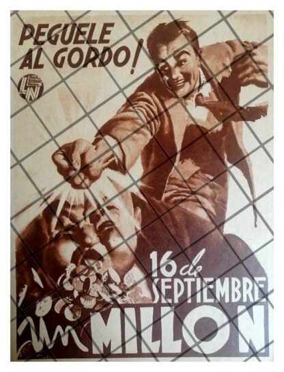 2 AFICHES RETRO LOTERIA NACIONAL PEGUELE AL GORDO 1937 - Image 2