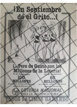 AFICHE PUBLICITARIO ANTIGUO LOTERIA NACIONAL 1979 227