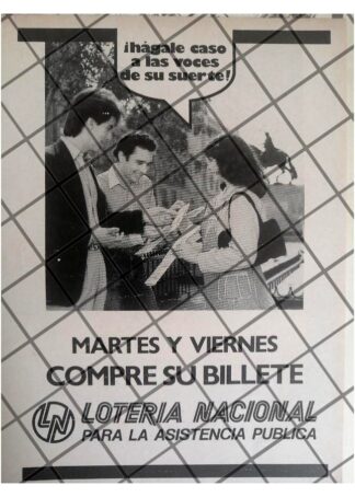 AFICHE RETRO LOTERIA NACIONAL CON MARIA SORTE 1980s 229