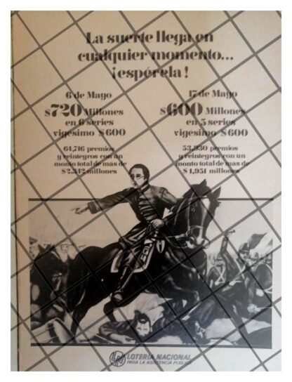 6 AFICHES PUBLICITARIOS RETRO LOTERIA NACIONAL 70s 80s/230 - Image 2