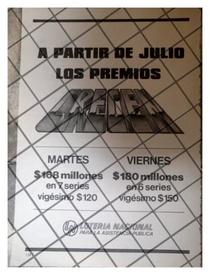 6 AFICHES PUBLICITARIOS RETRO LOTERIA NACIONAL 70s 80s/230 - Image 7