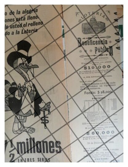 3 AFICHES ANTIGUOS LOTERIA NACIONAL 1895-1960s - Image 2