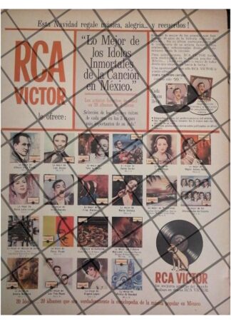 PUBLICIDAD ANTIGUA. DISCOS RCA VICTOR 1960s