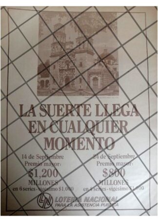 PUBLICIDAD RETRO LOTERIA NACIONAL PARROQUIA DOLORES HGO