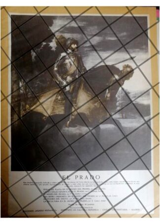 AFICHE PUBLICITARIO ANTIGUO MUSEO DEL PRADO 1953
