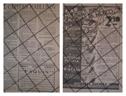 2 AFICHES PUBLICITARIOS RETRO LANZAN COMIC PAQUIN 1934