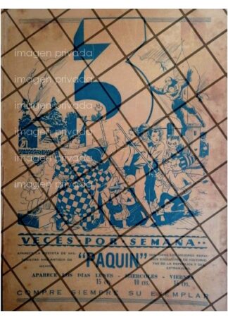 AFICHE PUBLICITARIO RETRO DEL COMIC PAQUIN 1934 /3