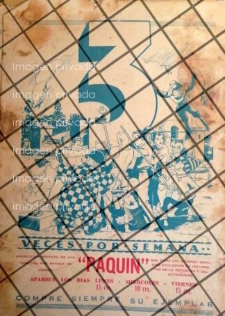 AFICHE PUBLICITARIO RETRO DEL COMIC PAQUIN 1934 /4