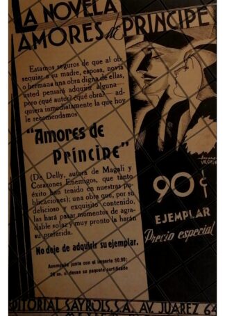 AFICHE RETRO EDITORIAL SAYLORS 1935 DIBUJO. ARTURO VILCHIS