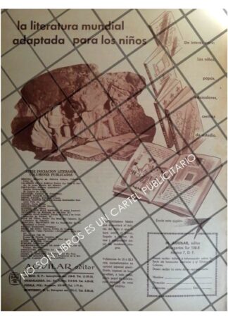 AFICHE RETRO EDITORIAL AGUILAR LANZA "MI LIBRO ENCANTADO" 1963