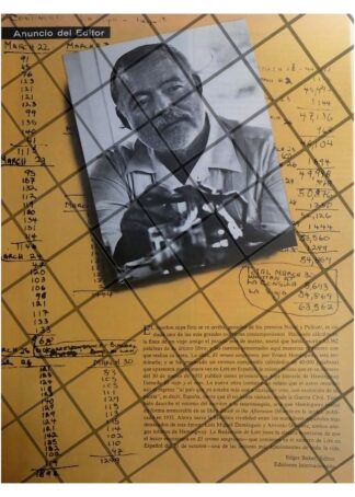 AFICHE PUBLICITARIO RETRO ERNEST HEMINGWAY Y REVISTA LIFE 1960