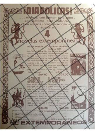 AFICHE PUBLICITARIO RETRO EDITORIAL EXTEMPORANEOS 1960