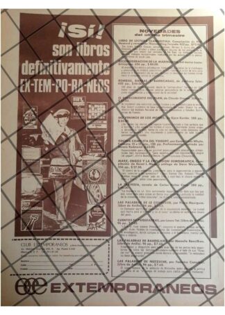 AFICHE PUBLICITARIO RETRO EDITORIAL EXTEMPORANEOS /2