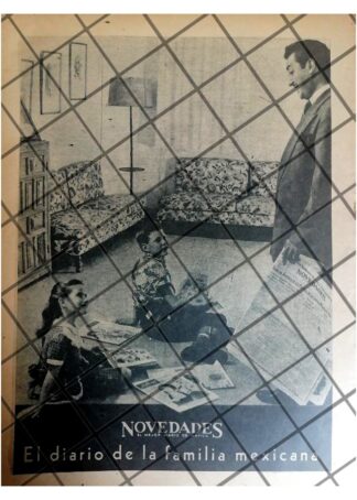 CARTEL PUBLICITARIO ANTIGUO DIARIO NOVDADES 1958