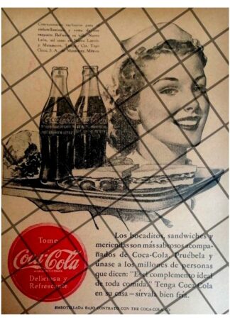 PUBLICIDAD ANTIGUA REFRESCOS COCA COLA 1940s /N51 RARO