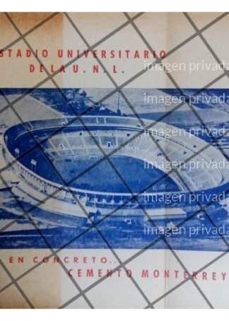 CARTEL RETRO CONSTRUCCION ESTADIO UNIVERSITARIO 1967