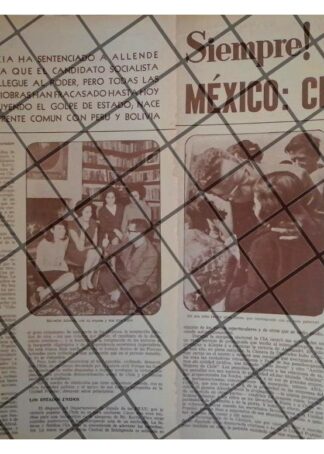 AFICHE RETRO VATICINAN LA MUERTE DE SALVADOR ALLENDE 1970
