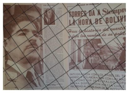 AFICHE RETRO JUAN JOSE TORRES ASUME PRESIDENCIA BOLIVIA 1970