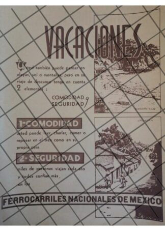 CARTEL ANTIGUO. FERROCARRILES NACIONALES 1951