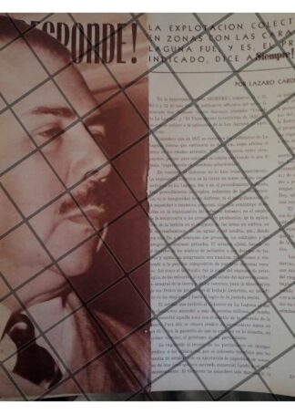 AFICHE RETRO LAZARO CARDENAS Vs NEMESIO G. NARANJO 1953