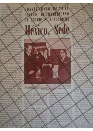 AFICHE RETRO INAUGURAN CENTRO INT ESTUDIOS ACADEMICOS UNAM