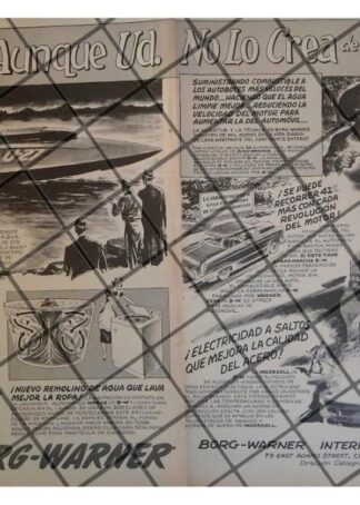 CARICATURA PUBLICITARIA RETRO AUNQUE USTED NO LO CREA 1953