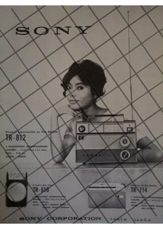 CARTEL PUBLICITARIO RETRO. RADIOS SONY VARIOS 1959