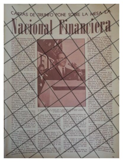 AFICHE RETRO 30 ANIVERSARIO DE NAFINSA 1964 ORTIZ MENA - Image 2