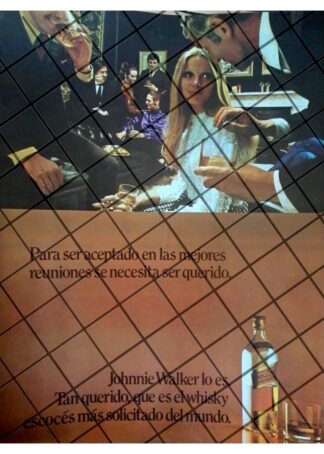 CARTEL PUBLICITARIO RETRO WHISKY JOHNNIE WALKER 1960 /19