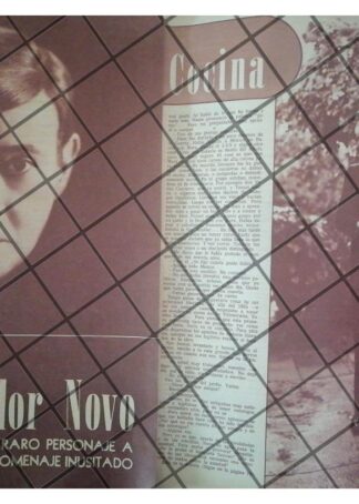 AFICHE RETRO ENTREVISTA A SALVADOR NOVO 1964