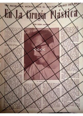 AFICHE RETRO CIRUJANO PLASTICO ALEJANDRO DEL RIO 1964